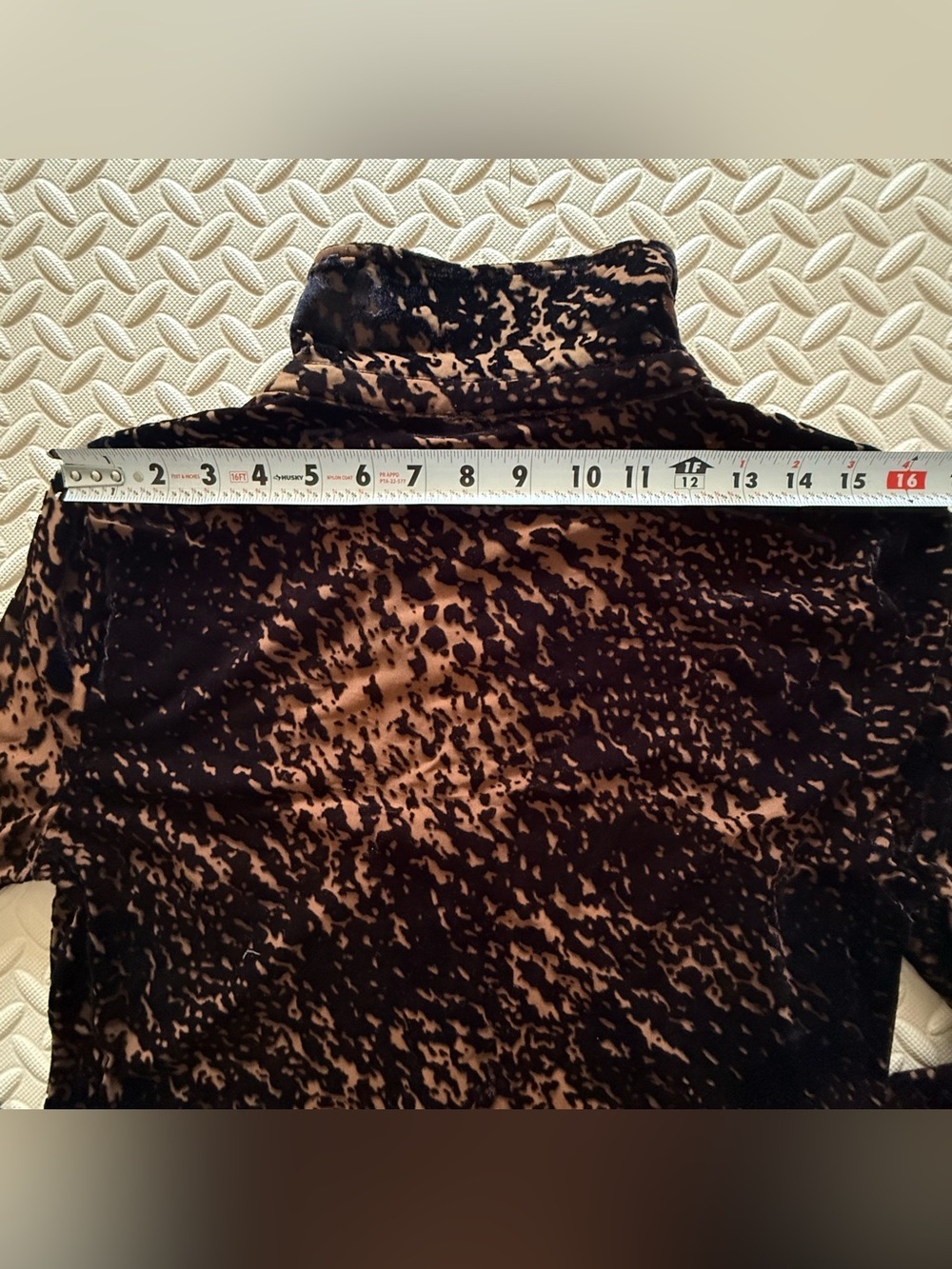 Donna Karan Burnout Velvet Button-Front Blouse - Picture 6 of 8